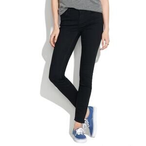 Madewell Skinny Skinny Ankle Zipper Jeans in Black Frost